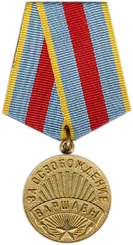 Ремер Александр Иванович: Медаль "За освобождение Варшавы"